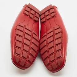 Louis Vuitton Red Leather Monte Carlo Loafers Size 43