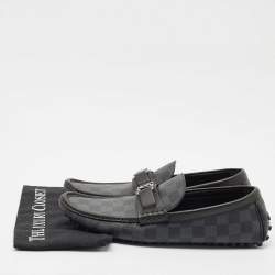 Louis Vuitton Damier Graphite Canvas Hockenheim Loafers Size 43