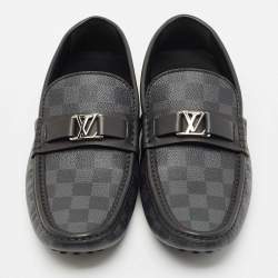 Louis Vuitton Damier Graphite Canvas Hockenheim Loafers Size 43