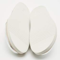Louis Vuitton Metallic Silver Leather LV Easy Flat Mules Size 45