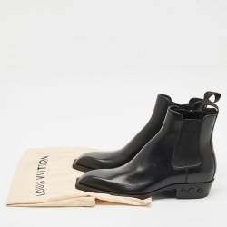 Louis Vuitton Black Leather Chelsea Ankle Boots Size 41