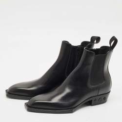 Louis Vuitton Black Leather Chelsea Ankle Boots Size 41