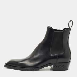 Louis Vuitton Black Leather Chelsea Ankle Boots Size 41