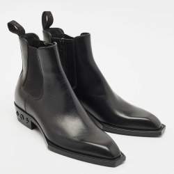 Louis Vuitton Black Leather Chelsea Ankle Boots Size 41