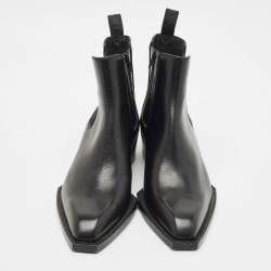 Louis Vuitton Black Leather Chelsea Ankle Boots Size 41