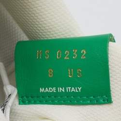Pre Owned Louis Vuitton x Nike Green/White Monogram Canvas and Leather Air Force 1 Sneakers Size 41