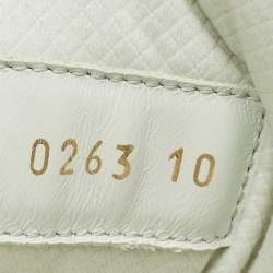 مملوكة مسبقًا حذاء رياضي لويس فيتون ديسكفري شبك وجلد صناعي فضي/أخضر مقاس 44