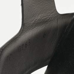 Pre Owned صندل سلايد بلون أسود جلد لوي فيتون أواسيس بحزام مقاس 40