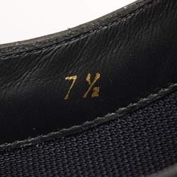 Pre Owned Louis Vuitton Black Leather LV Harness Derby Size 41.5