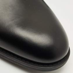 Pre Owned Louis Vuitton Black Leather LV Harness Derby Size 41.5