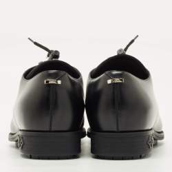 Pre Owned Louis Vuitton Black Leather LV Harness Derby Size 41.5