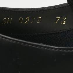 Pre Owned Louis Vuitton Black Leather LV Harness Derby Size 41.5