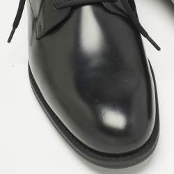 Pre Owned Louis Vuitton Black Leather LV Harness Derby Size 41.5