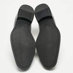 Pre Owned Louis Vuitton Black Damier Leather Haussmann Derby Size 42.5