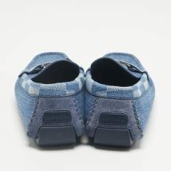Pre Owned Louis Vuitton Blue Denim Monte Carlo Loafers Size 41