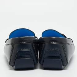 Pre Owned Louis Vuitton Monte Carlo Size 43.5 Black Leather Loafers