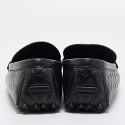 مملوكة مسبقًا Louis Vuitton Hockenheim Size 43.5 Black Monogram Leather Loafers