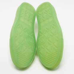 Pre Owned حذاء رياضي لوي فيتون كانفاس وسويد بتصميم المونوجرام الأ�خضر بعنق منخفض مقاس 43