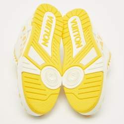 Pre Owned حذاء رياضي لوي فيتون  LV ترينر جلد أحمر/أبيض مقاس 39.5 