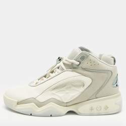 Pre Owned Louis Vuitton Trainer 2 Size 43 Tricolor Leather and Nubuck Leather High Top Sneakers