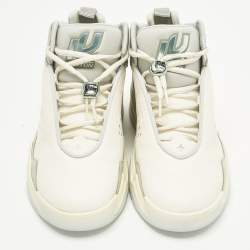 Pre Owned Louis Vuitton Trainer 2 Size 43 Tricolor Leather and Nubuck Leather High Top Sneakers