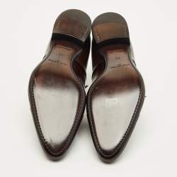 Pre Owned Louis Vuitton Size 43.5 Brown Leather Lace Up Oxfords