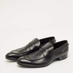 Pre Owned Louis Vuitton Sorbonne Size 43.5 Black Leather Loafers