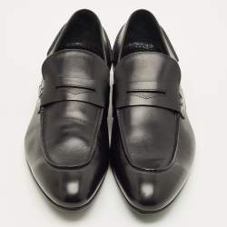 Pre Owned Louis Vuitton Sorbonne Size 43.5 Black Leather Loafers