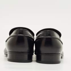 Pre Owned Louis Vuitton Sorbonne Size 43.5 Black Leather Loafers
