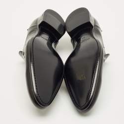 Pre Owned Louis Vuitton Sorbonne Size 43.5 Black Leather Loafers