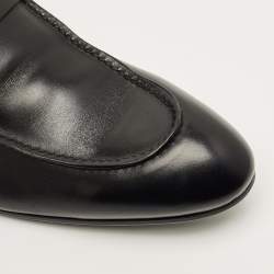 Pre Owned Louis Vuitton Sorbonne Size 43.5 Black Leather Loafers