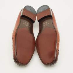 Pre Owned Louis Vuitton Monte Carlo Size 43 Brown Ombre Leather Slip On Loafers