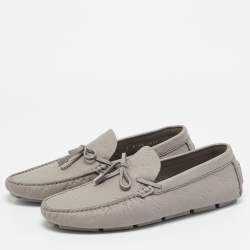 مملوكة مسبقًا Louis Vuitton Driver Size 43 Grey Antarctica Monogram Leather Loafers