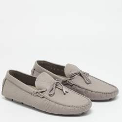 مملوكة مسبقًا Louis Vuitton Driver Size 43 Grey Antarctica Monogram Leather Loafers