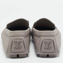 مملوكة مسبقًا Louis Vuitton Driver Size 43 Grey Antarctica Monogram Leather Loafers
