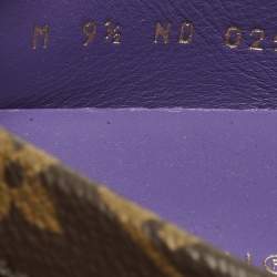 Pre Owned Louis Vuitton Hockenheim Size 43.5 Dark Brown Monogram Canvas and Leather Loafers