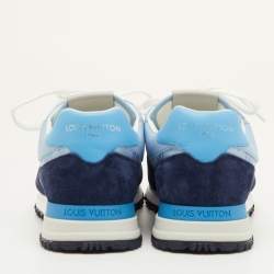 مملوكة مسبقًا Louis Vuitton Run Away Size 41 Blue/Navy Monogram Fabric, Leather and Suede Sneakers