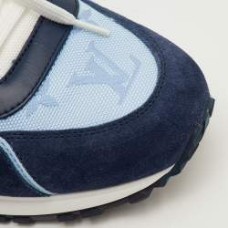 مملوكة مسبقًا Louis Vuitton Run Away Size 41 Blue/Navy Monogram Fabric, Leather and Suede Sneakers