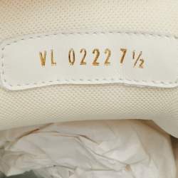 Pre Owned Louis Vuitton LV Trainer Size 41.5 Sky Blue/White Leather and Fabric Sneakers