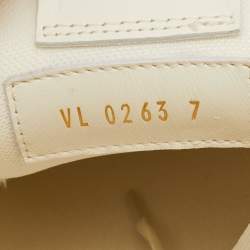 مملوكة مسبقًا Louis Vuitton LV Trainer Size 41 Orange/Off White Damier Leather Sneakers