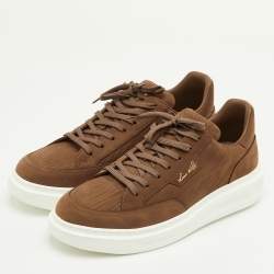 مملوكة مسبقًا Louis Vuitton Beverly Hills Size 41 Brown Epi Nubuck Leather Sneakers