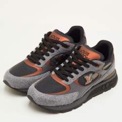 Pre Owned Louis Vuitton Run Away Size 41.5 Multicolor Epi Leather, Fabric and Suede Sneakers