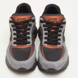 Pre Owned Louis Vuitton Run Away Size 41.5 Multicolor Epi Leather, Fabric and Suede Sneakers