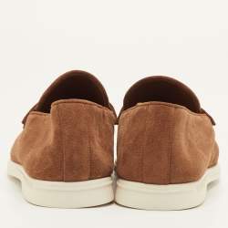 مملوكة مسبقًا حذاء لوي فيتون ايستيت سويدي بني سهل الارتداء مقاس 41.5