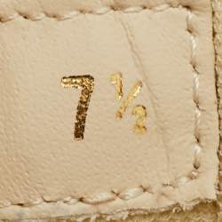 Pre Owned Louis Vuitton Run Away Size 41.5 Beige Suede and Mesh Low Top Sneakers