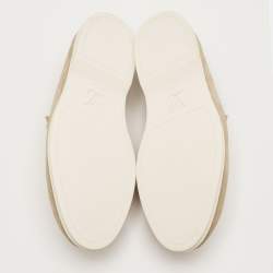 Pre Owned Louis Vuitton Estate Size 41.5 Beige Suede Slip On Loafers