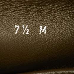 Pre Owned Louis Vuitton Estate Size 41.5 Olive Green Suede Slip On Loafers