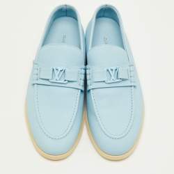 مملوكة مسبقًا Louis Vuitton Estate Size 41.5 Light Blue Leather Slip On Loafers