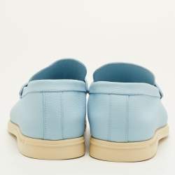 مملوكة مسبقًا Louis Vuitton Estate Size 41.5 Light Blue Leather Slip On Loafers