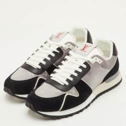 Pre Owned حذاء رياضي لوي فيتون قماش أحادي اللون رمادي / أسود جلد وشمواه مقاس 41
